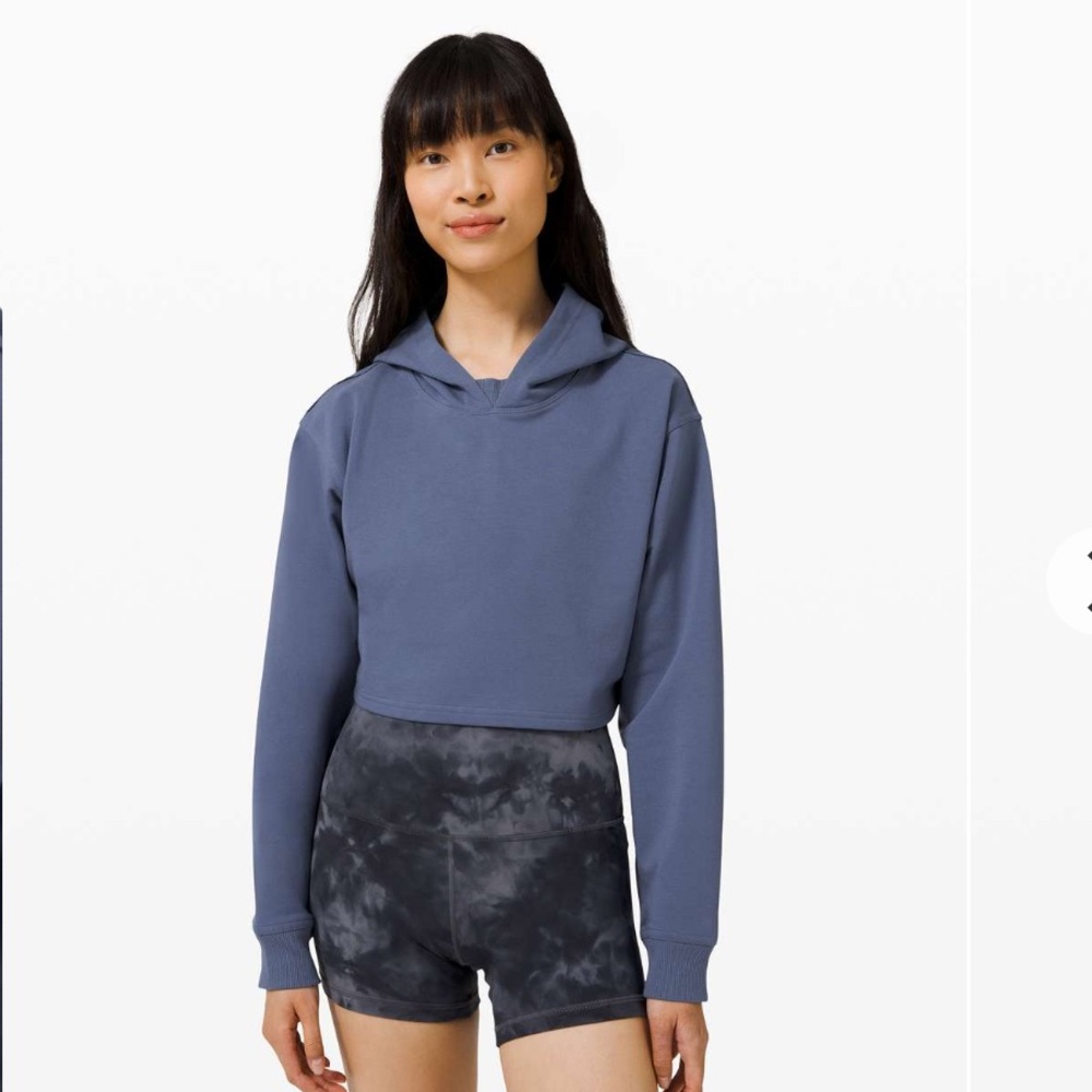 Lululemon All Yours Cropped Hoodie Ink Blue